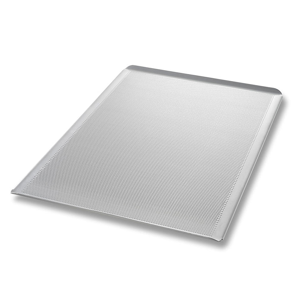 225-44850 1/1 Full Size Bun / Sheet Pan - 26" x 18" x 1", 12 gauge Aluminum, Perfo...