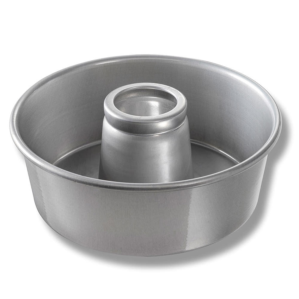 225-46560 Angel Food/Tube Cake Pan, 10" dia, 3 3/4" Deep, Noncoated 15 ga Aluminum