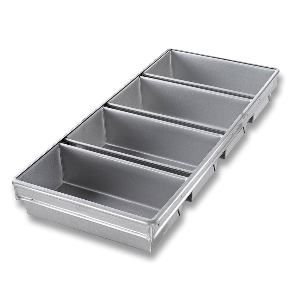 225-49145 Bread Pan Set, Makes (4) 10" x 5" Loaves, AMERICOAT Glazed 26 ga. Aluminized...
