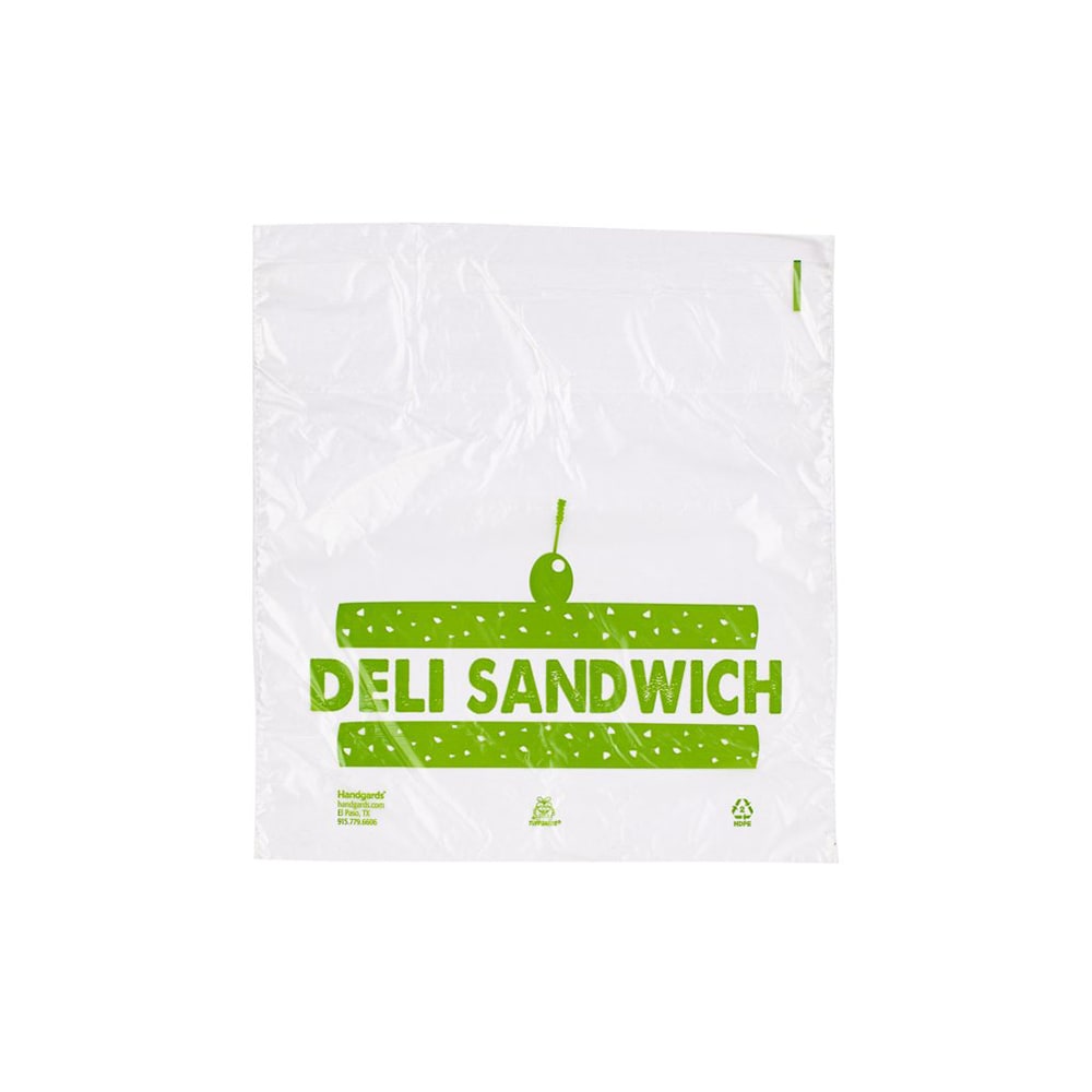 417-436962 Tuffgards Printed Saddle Pack Deli Bag - 8 1/2" x 8 1/2", HDPE
