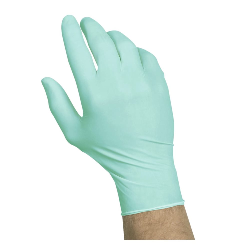 417-481350 General Purpose Synthetic Gloves - Powder Free, Green, Medium
