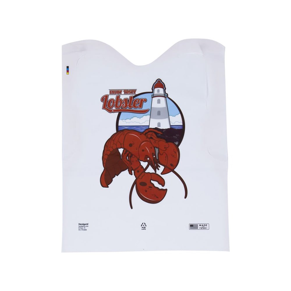 417-438727 Neatgards Adult Lobster Bib - 15 1/2" x 20", LDPE