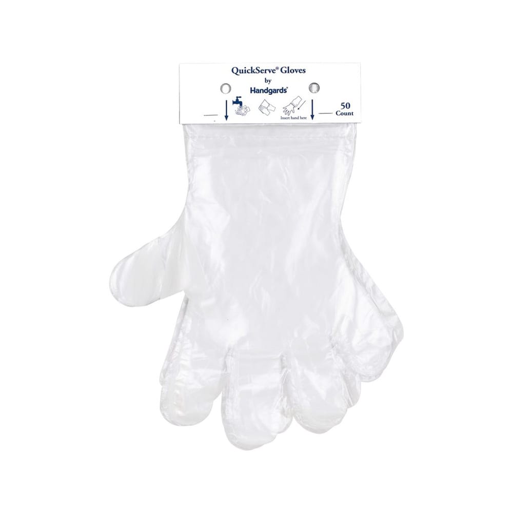 417-451654 Disposable Poly Gloves - Powder Free, Clear, One Size