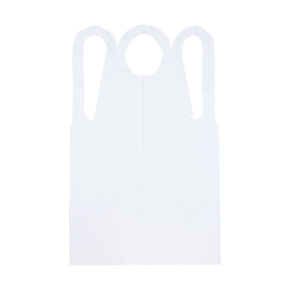 417-439418 Neatgards Disposable Embossed Poly Apron - 28" x 46", White
