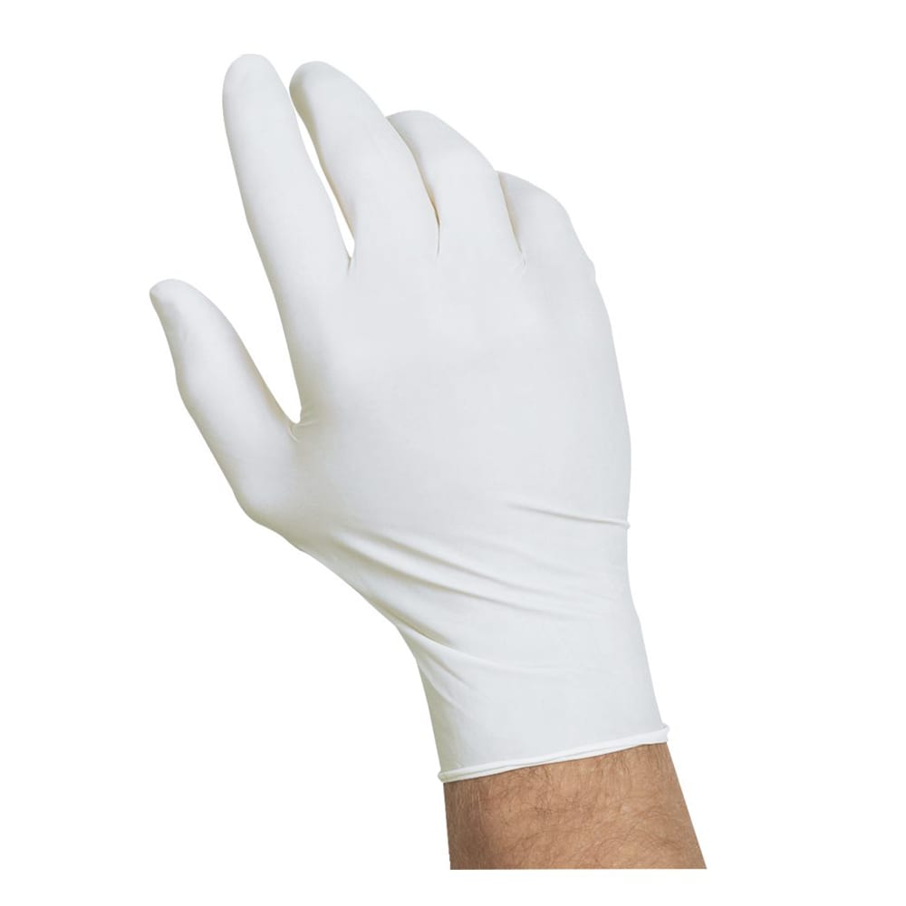 417-565852 Nitrile General Purpose Disposable Gloves - Powder Free, White, Medium