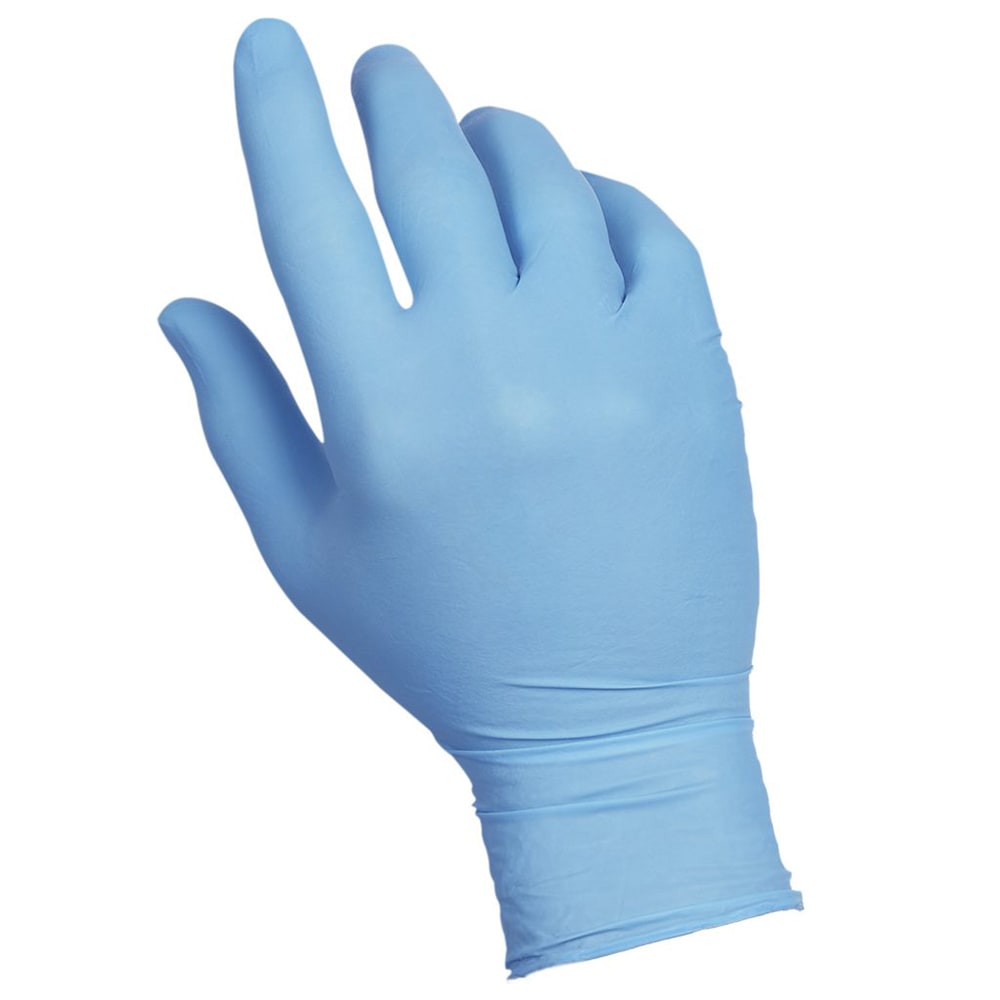 417-732019 Vitrile General Purpose Disposable Gloves - Powder Free, Light Blue, Medium
