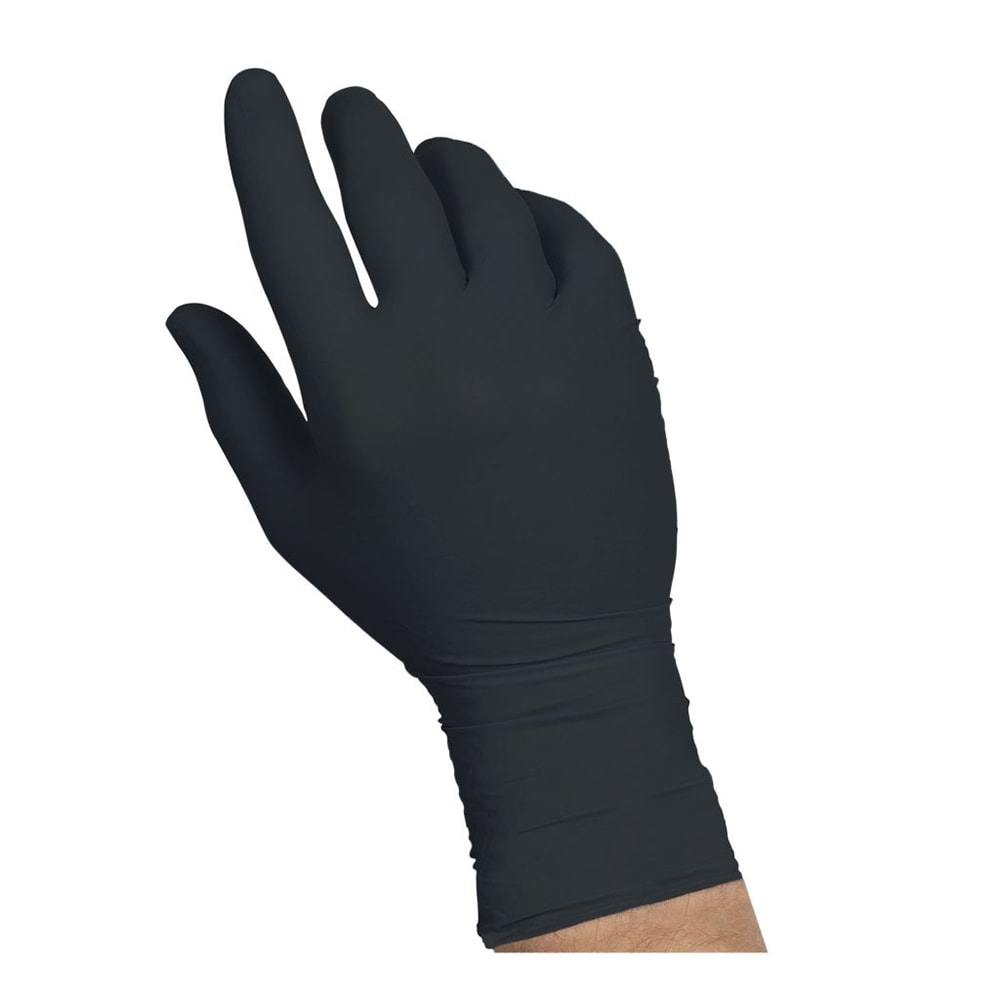 417-749427 Basicgards General Purpose Vitrile Gloves - Powder Free, Black, Large