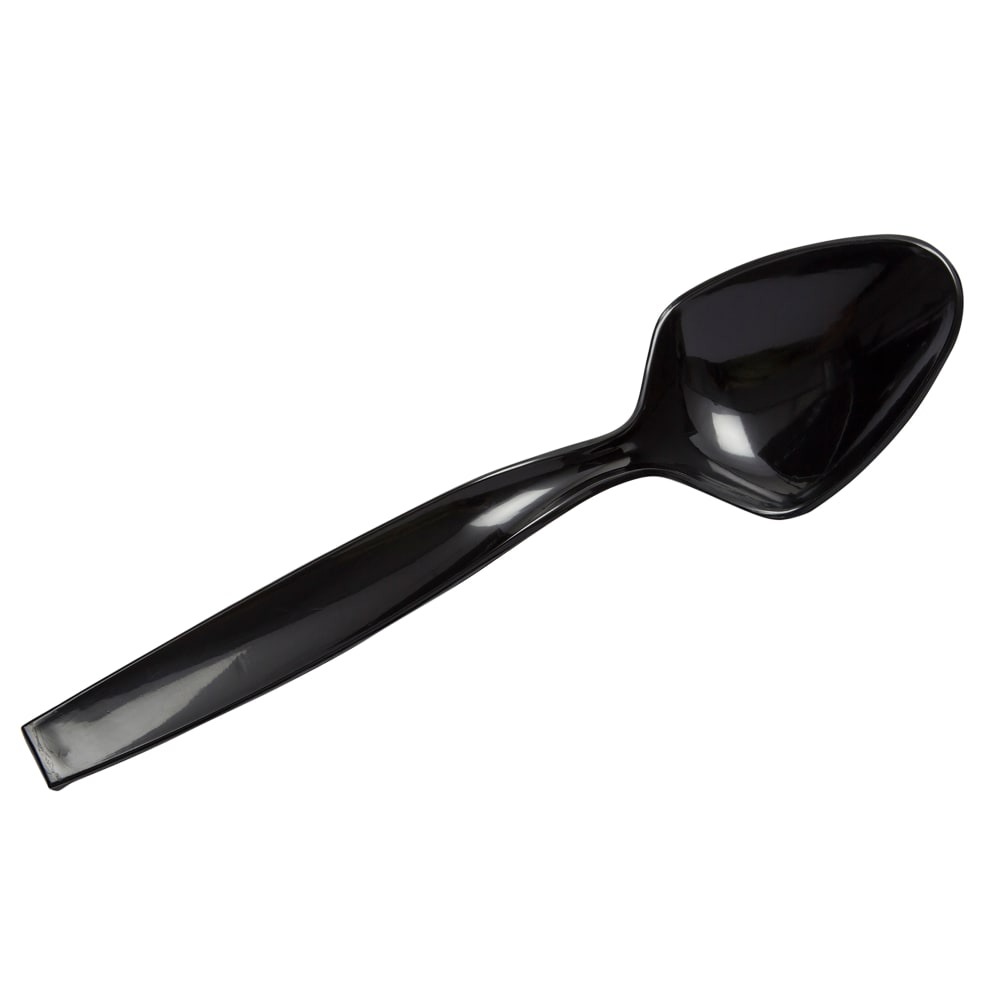 WNA A7SPBL 9" Disposable Serving Spoon - Polystyrene, Black