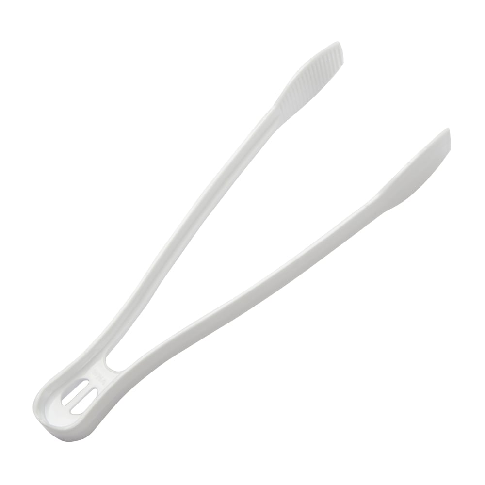 WNA A7TSWH 9" Disposable Tongs - Polystyrene, White