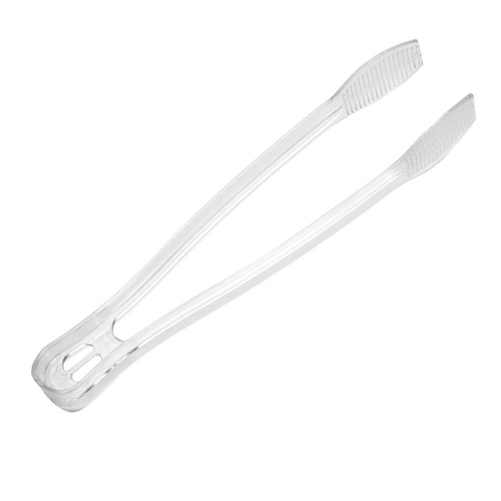 WNA A7TSCL 9" Disposable Tongs - Polystyrene, Clear