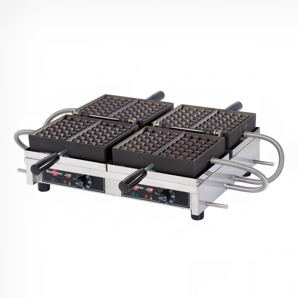 Krampouz WECCHBAT Double Liege Waffle Maker w/ Cast Steel Grids, 3600W