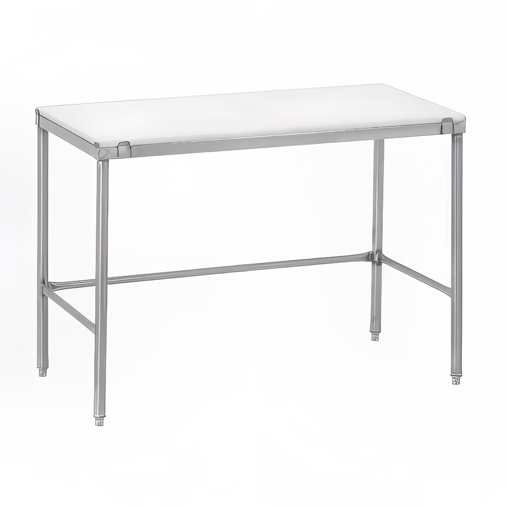 Channel CT260 60" Poly Top Work Table w/ 3/4" Top, Stainless Base, 24"D