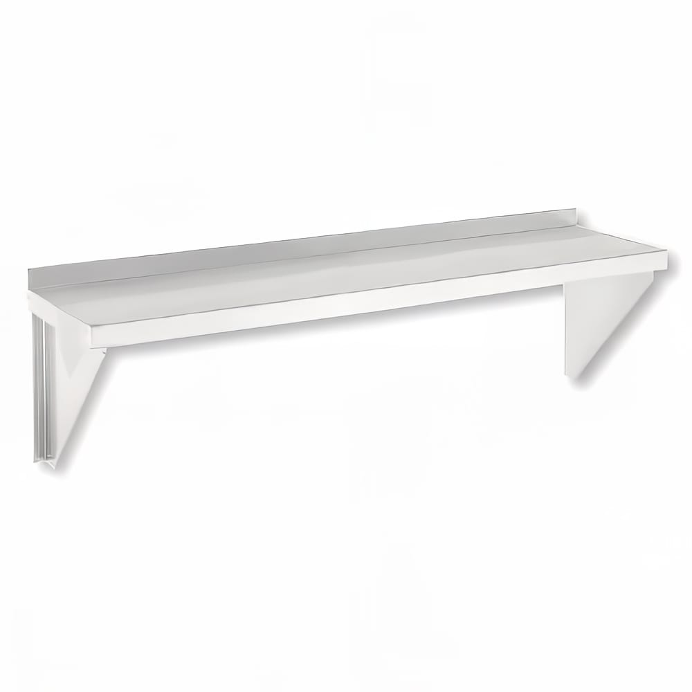 148-SWS1248 Solid Wall Mounted Shelf, 48"W x 12"D, Stainless
