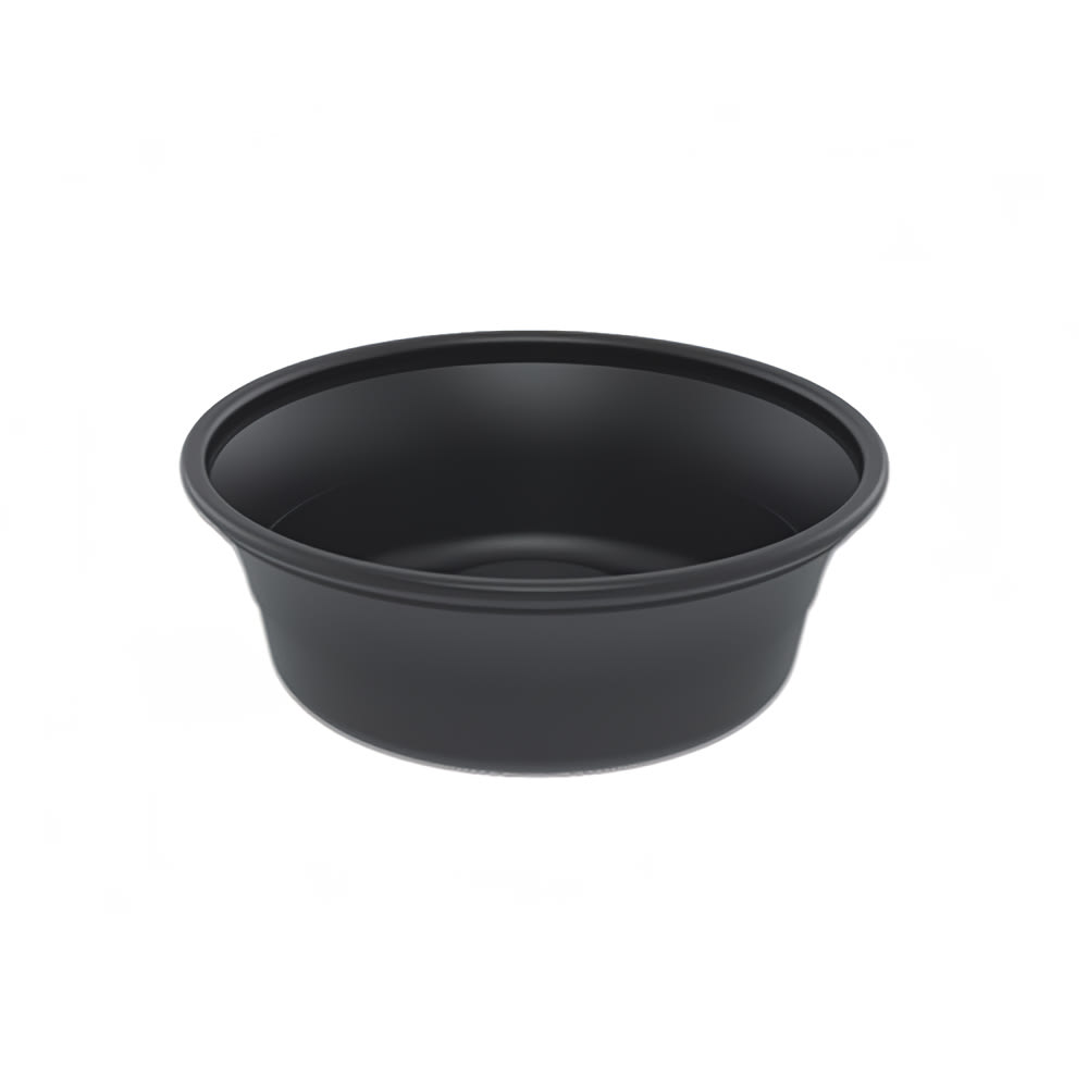389-637411 8 oz Bowl - Polystyrene, Black