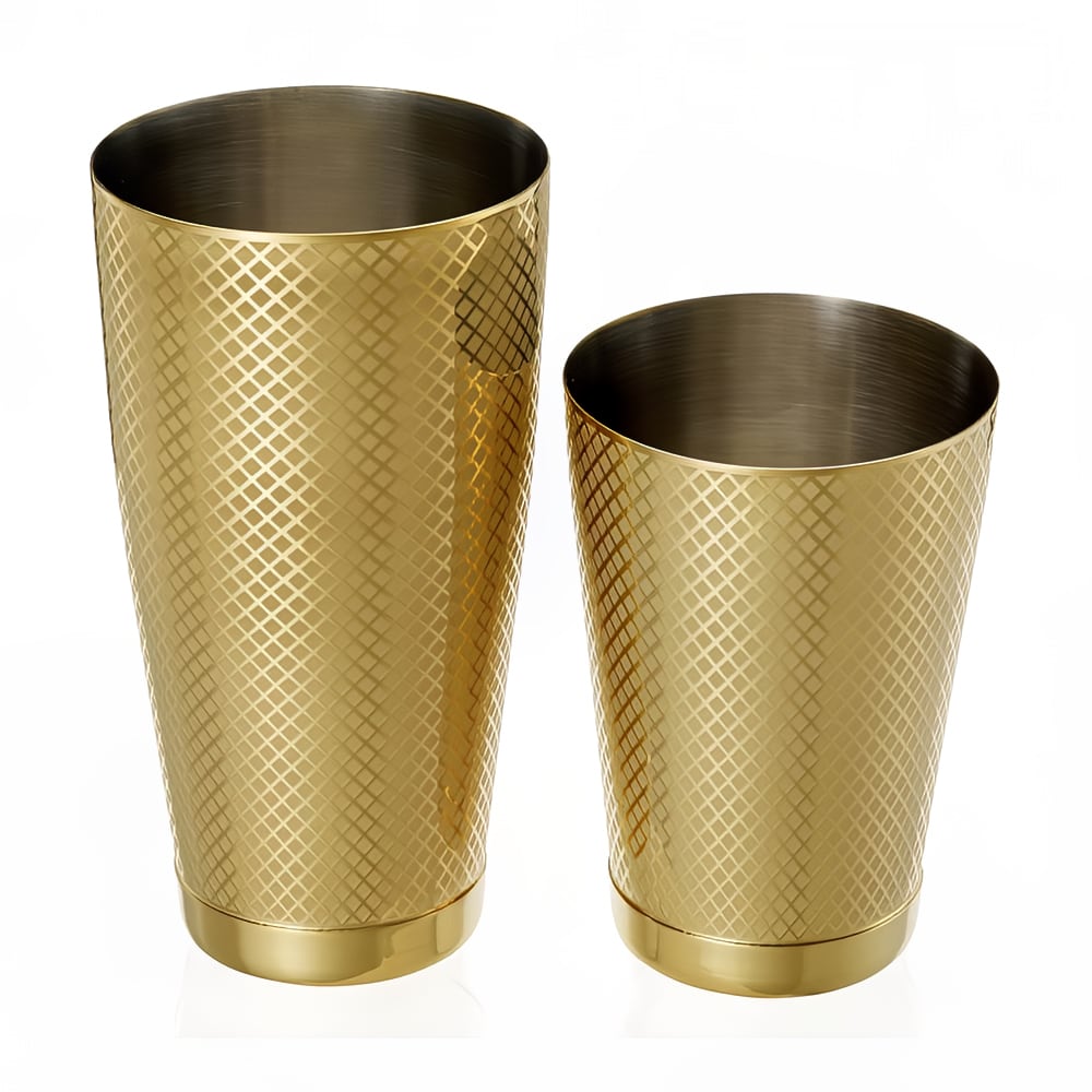 Barfly M37200GD 28 oz & 18 oz Diamond Lattice Stainless Bar Cocktail