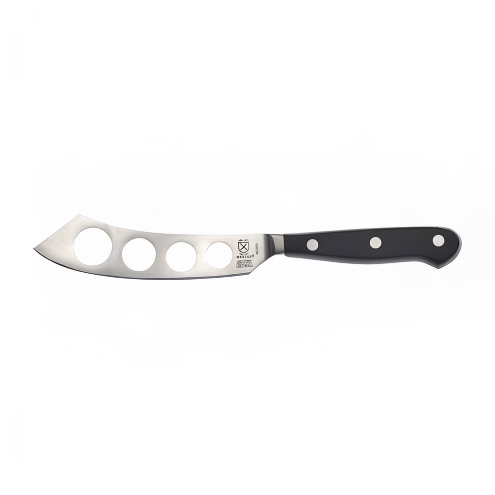 Mercer Culinary M23605 5" Soft Cheese Knife w/ Black Ergonomic POM Handle, High-Carbon German Steel