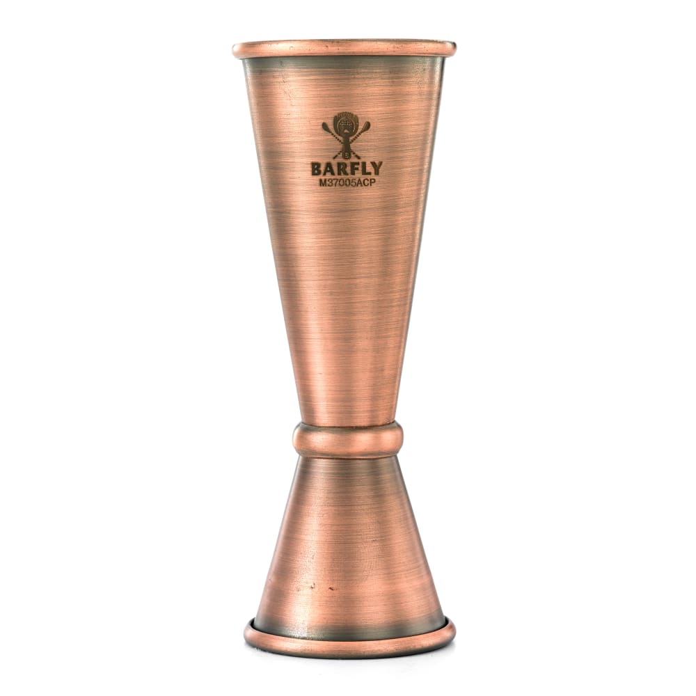132-M37005ACP Double Japanese Style Jigger - 1 oz & 2 oz, Antique Copper