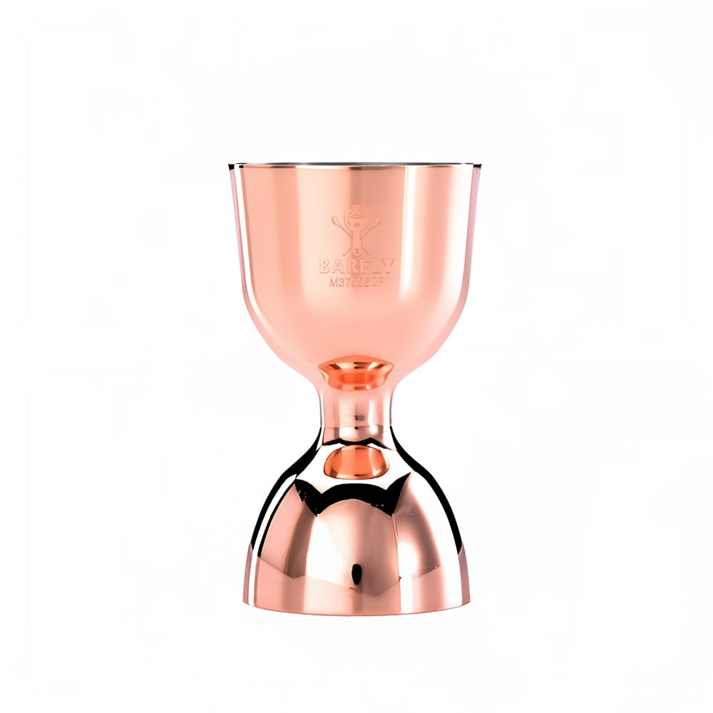 132-M37006CP Straight Rim Bell Jigger - 1 oz & 2 oz, Copper