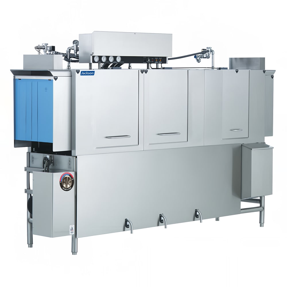 099-AJ100CE2081 116" High Temp Conveyor Dishwasher w/ 287 Racks/hr Capacity, 208v/1ph
