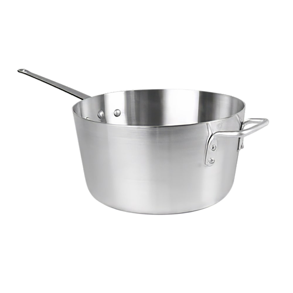 438-ALSKSS008 10 qt Aluminum Saucepan w/ Solid Metal Handle