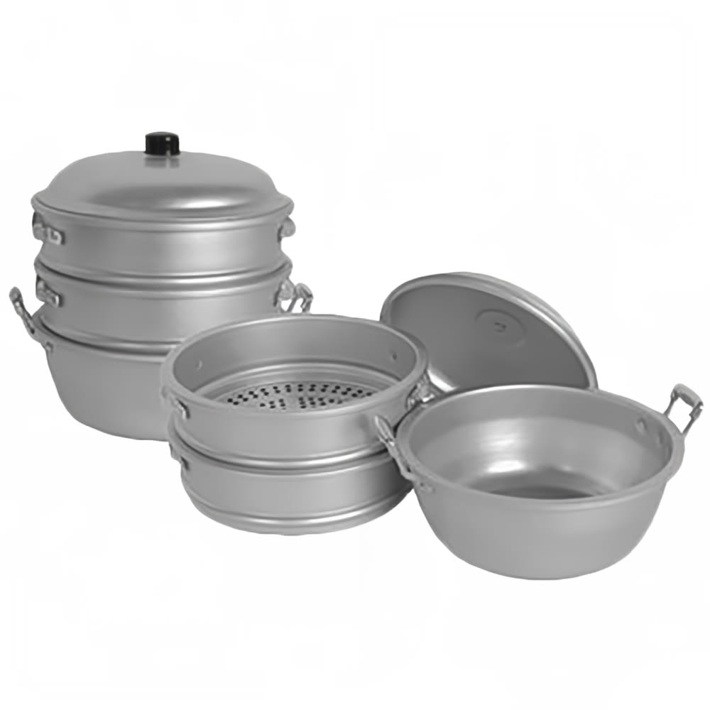 438-ALST010 17" Round Chinese Steamer Set, Aluminum