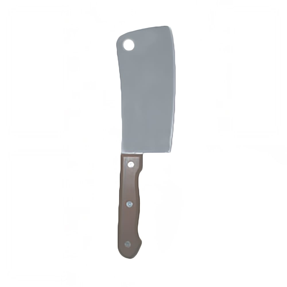 438-OW189 6" Asian Cleaver w/ Wood Handle, Stainless Steel