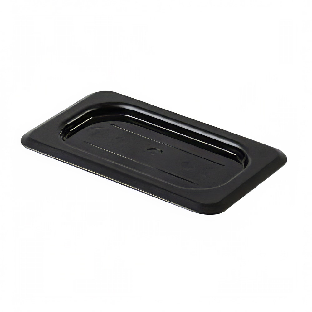 438-PLPA7190CBK Ninth Size Food Pan Cover - Polycarbonate, Black