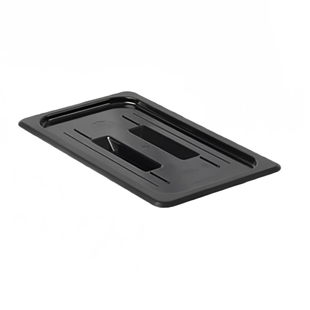438-PLPA7130CBK Third Size Food Pan Cover - Polycarbonate, Black