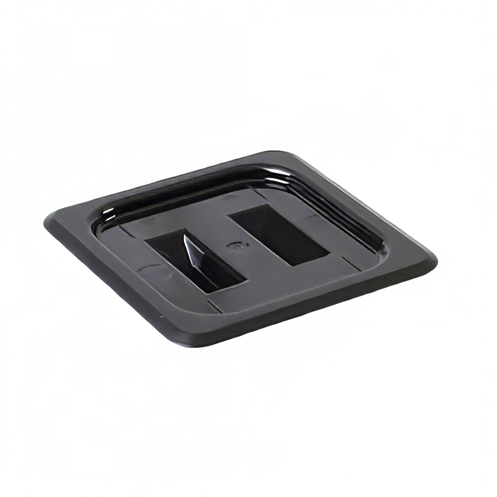 438-PLPA7160CBK Sixth Size Food Pan Cover - Polycarbonate, Black