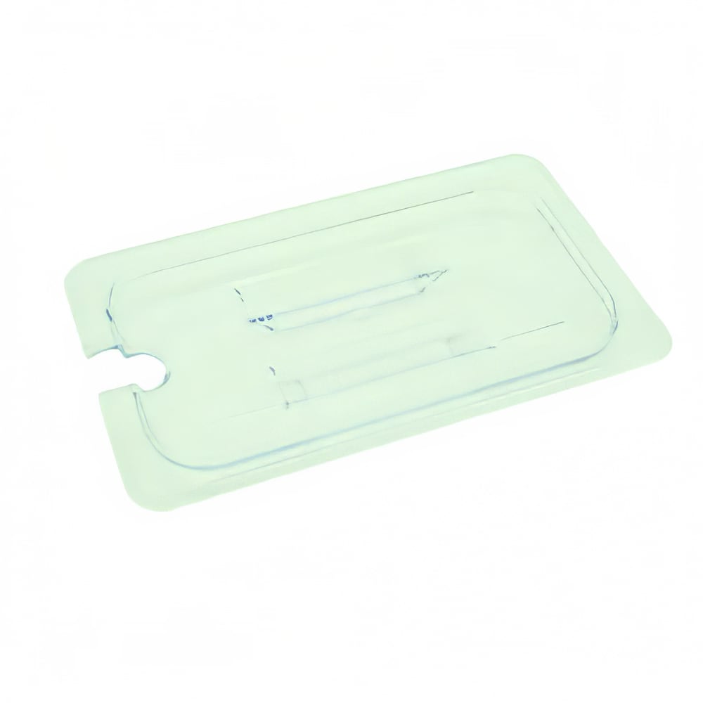 438-PLPA7160CS Sixth Size Slotted Food Pan Cover - Polycarbonate, Clear