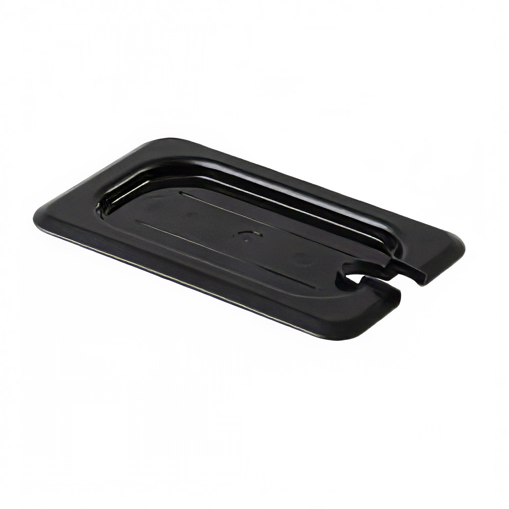 438-PLPA7190CSBK Ninth Size Slotted Food Pan Cover - Polycarbonate, Black