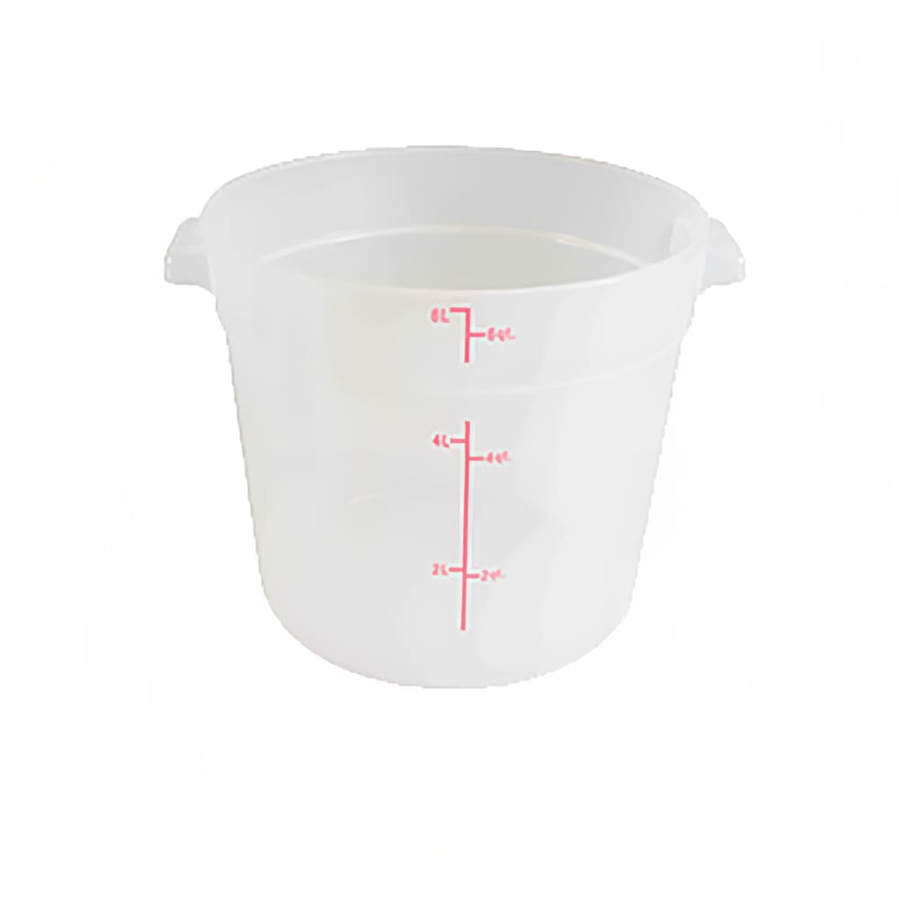 438-PLRFT306TL 6 qt Round Food Storage Container - Polypropylene, Translucent