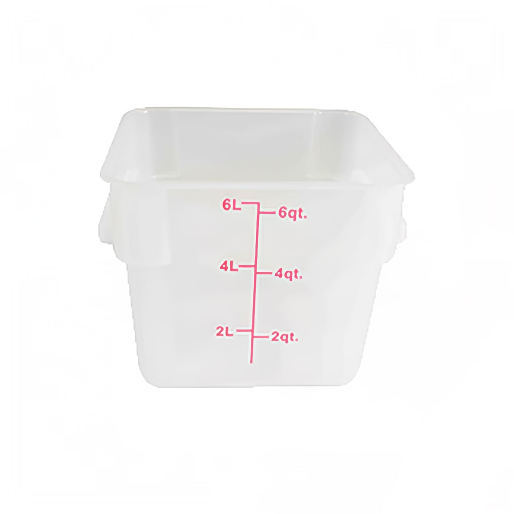 438-PLSFT006TL 6 qt Square Food Storage Container - Polypropylene, Translucent