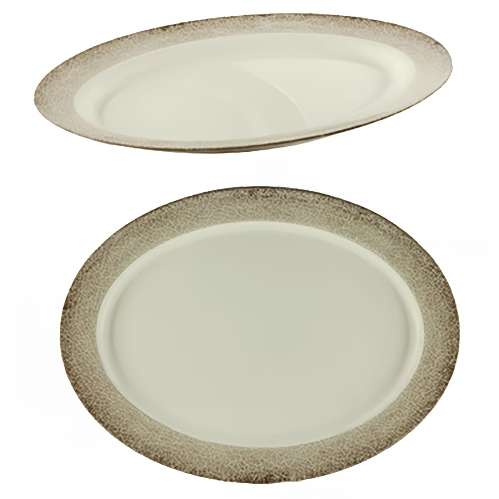 438-SD2121J 21" x 15" Oval Jazz Platter - Melamine, Beige