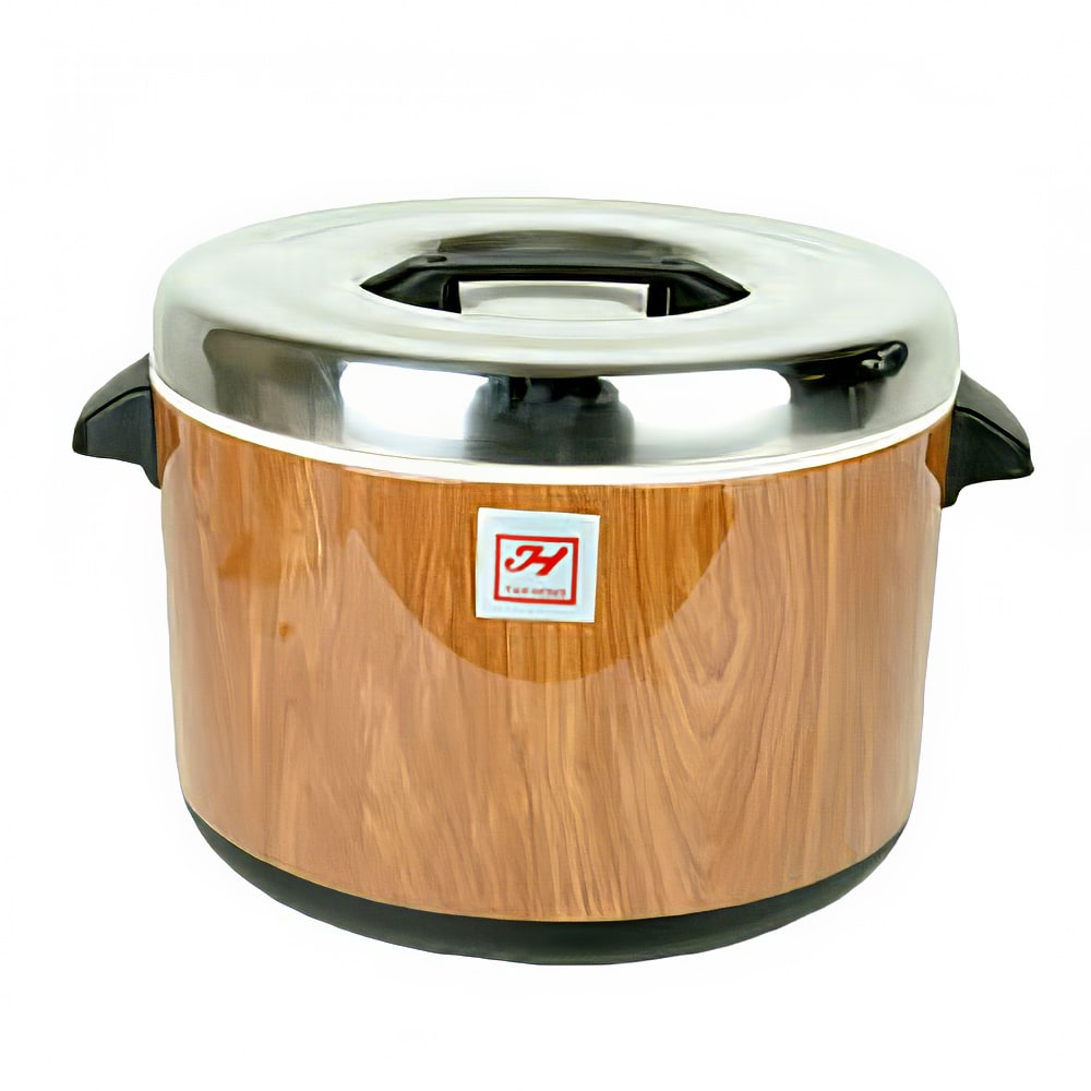 438-SEJ73000 60 cup Sushi Rice Container - Stainless Steel Liner, Woodgrain Exterior