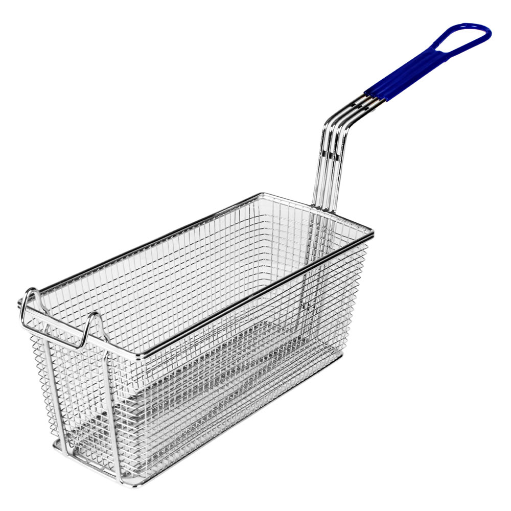 Thunder Group SLFB005 Fryer Basket w/ Coated Handle & Front Hook, 13 3/
