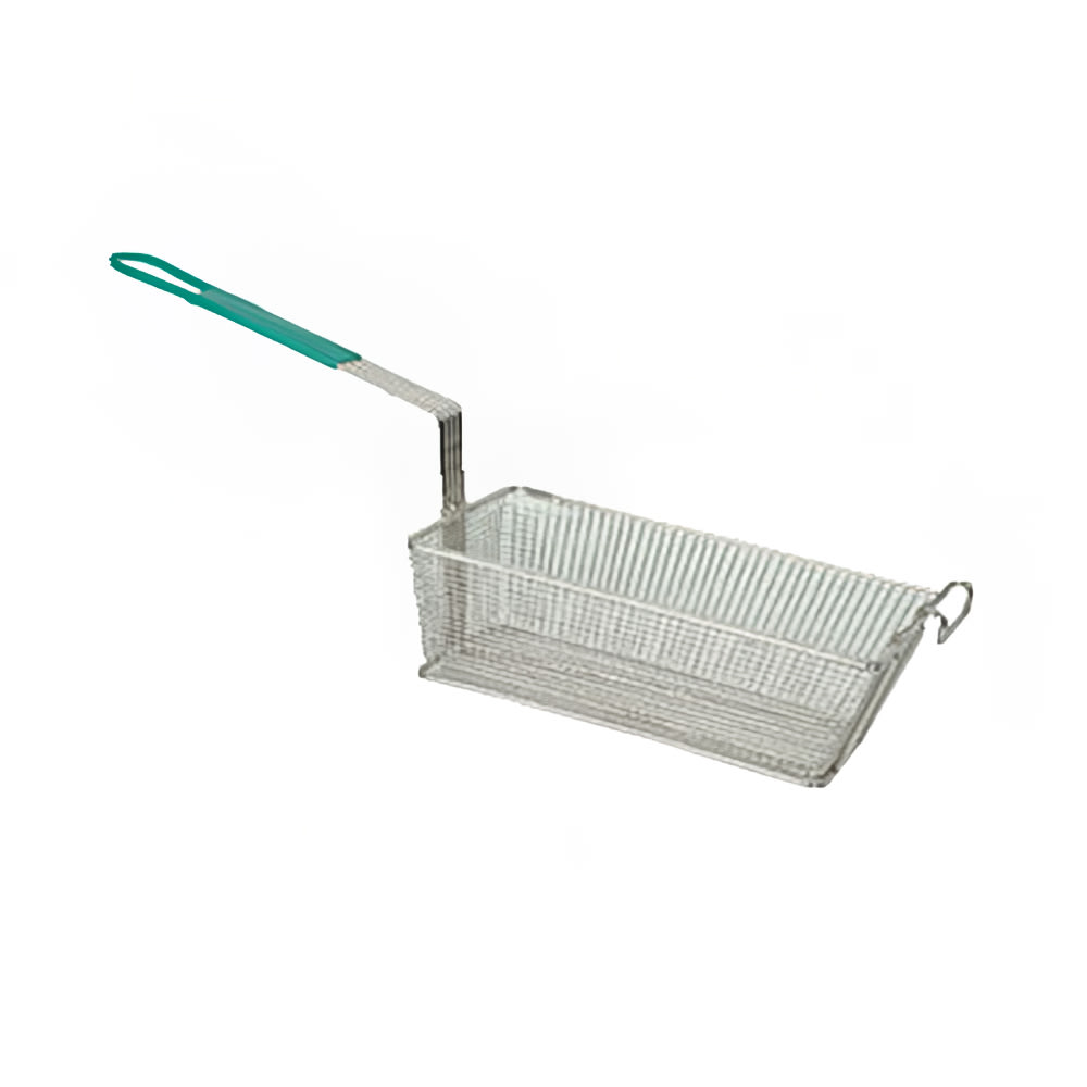 438-SLFB004 Fryer Basket w/ Coated Handle & Front Hook, 13" x 6 5/8" x 5 1/8"