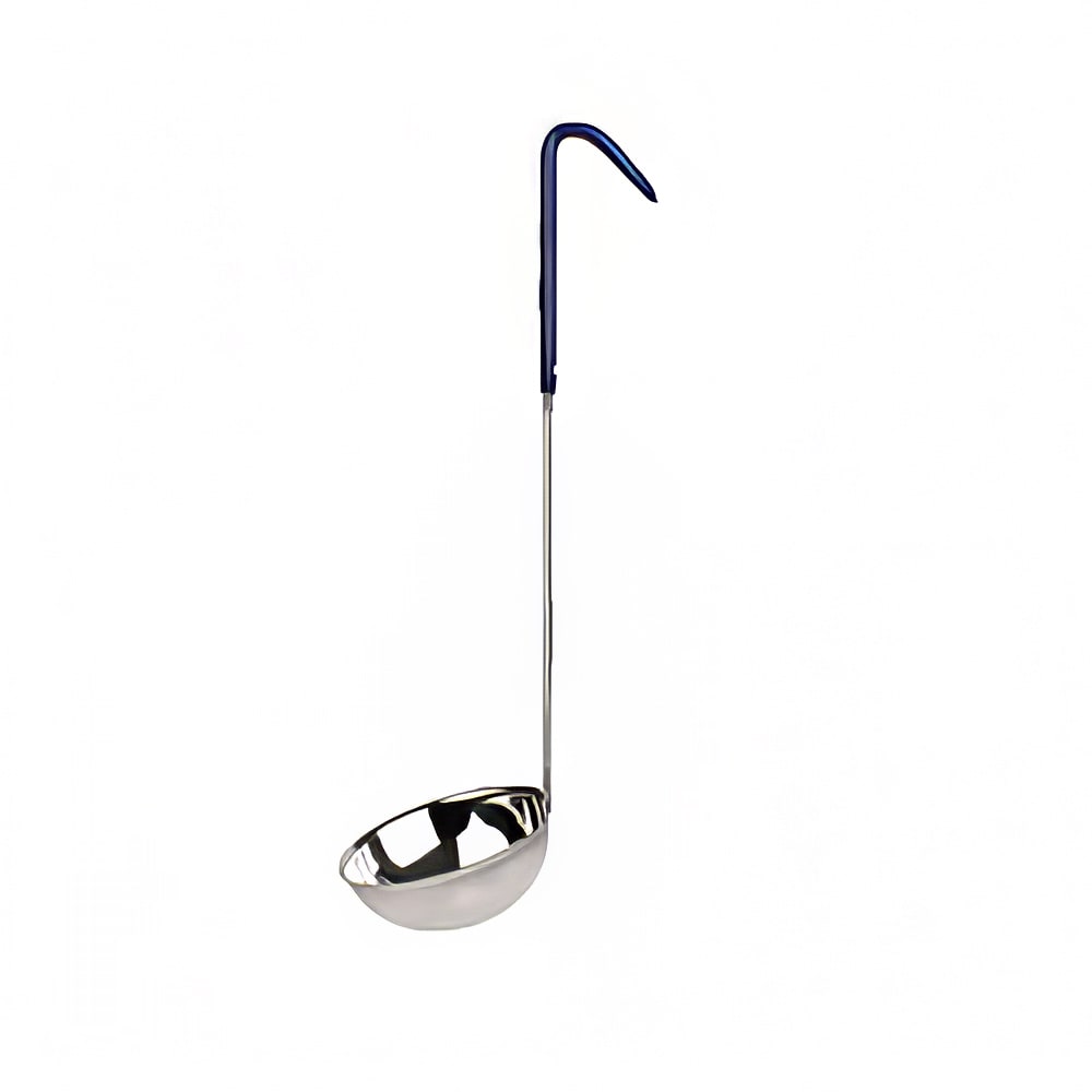 438-SLOL207 8 oz SLOL Series Serving Ladle - Stainless Steel, Blue Vinyl Handle