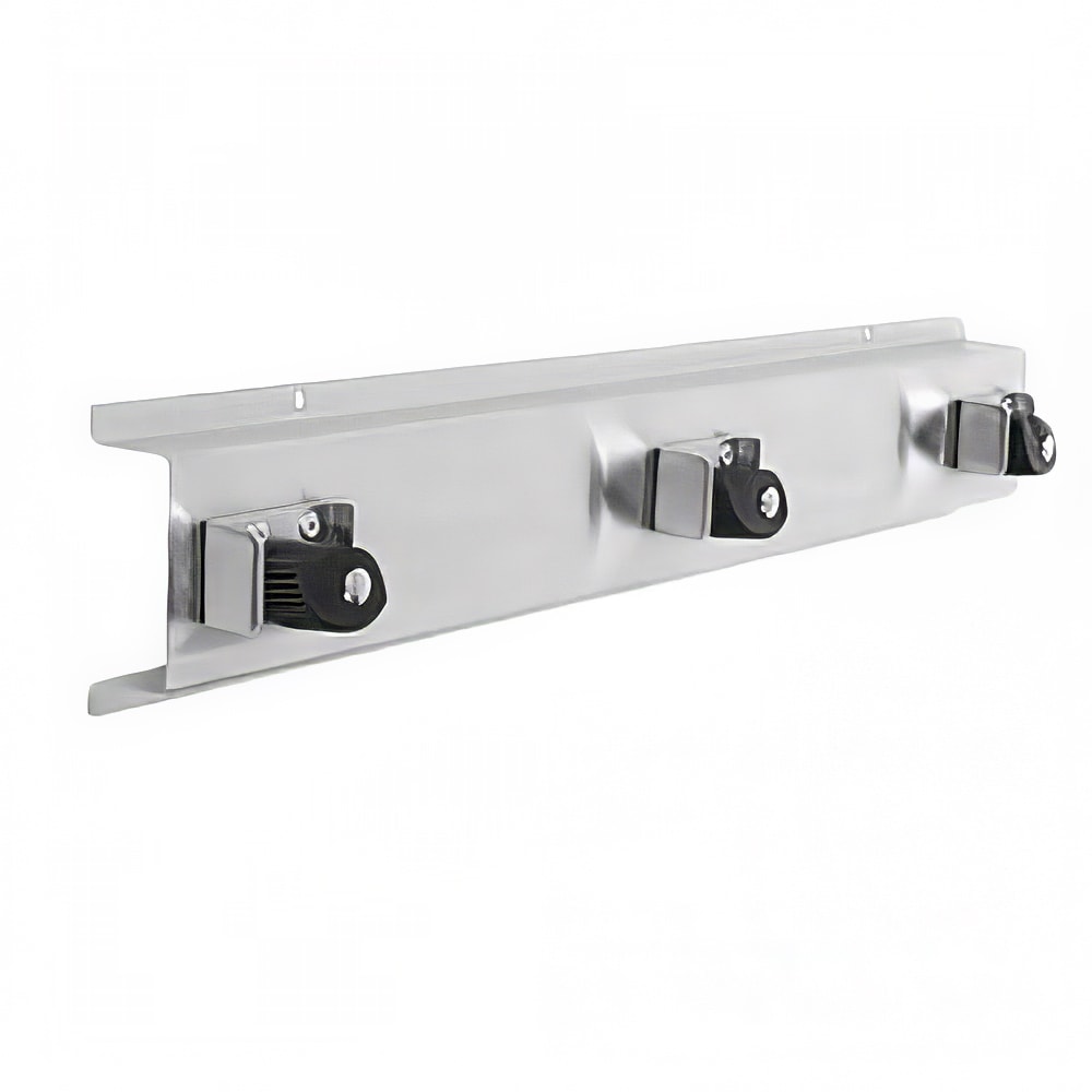 438-SLMBH024 24" x 4" Wall Mount Mop Holder, Stainless Steel