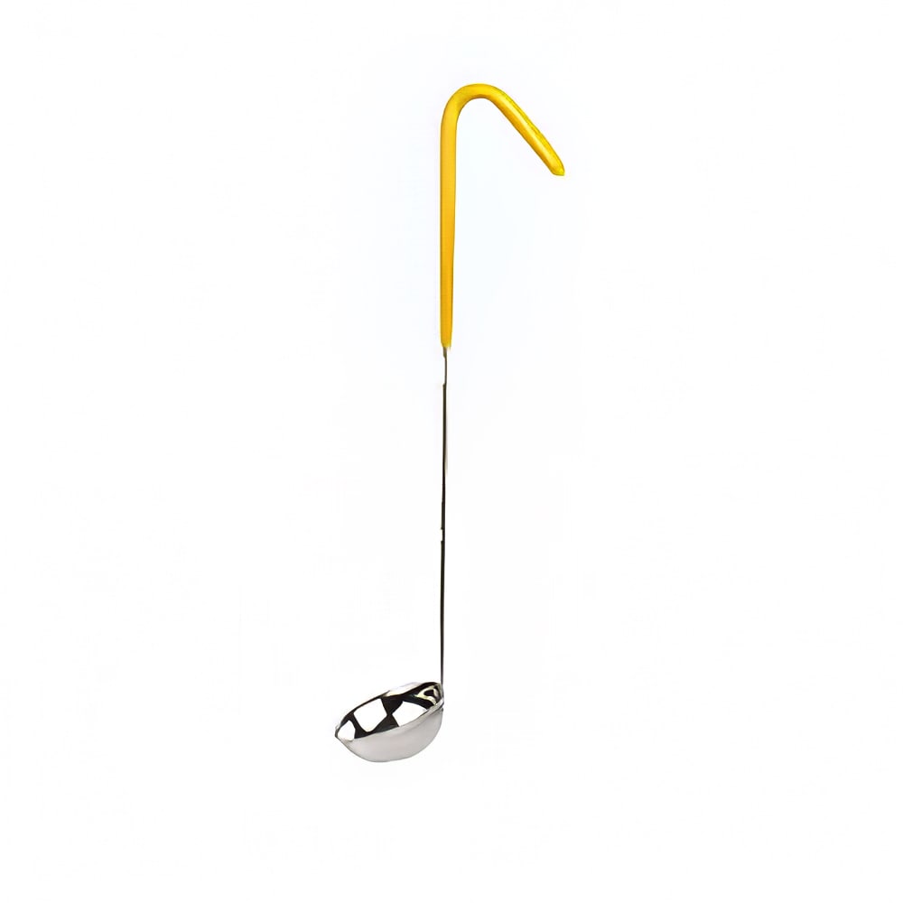 438-SLOL202 1 oz SLOL Series Serving Ladle - Stainless Steel, Yellow Vinyl Handle