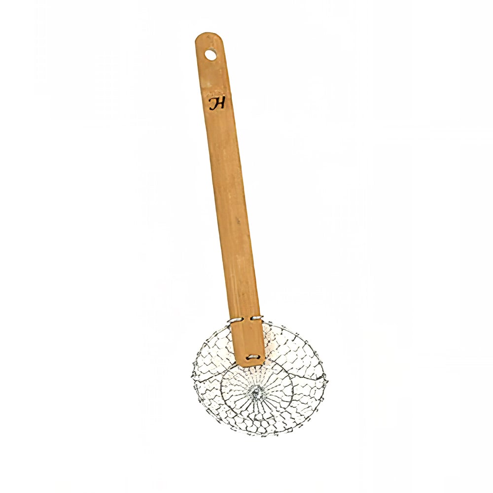 438-SLSKR006GV 6" Coarse Mesh Skimmer - Bamboo Handle, Galvanized Steel