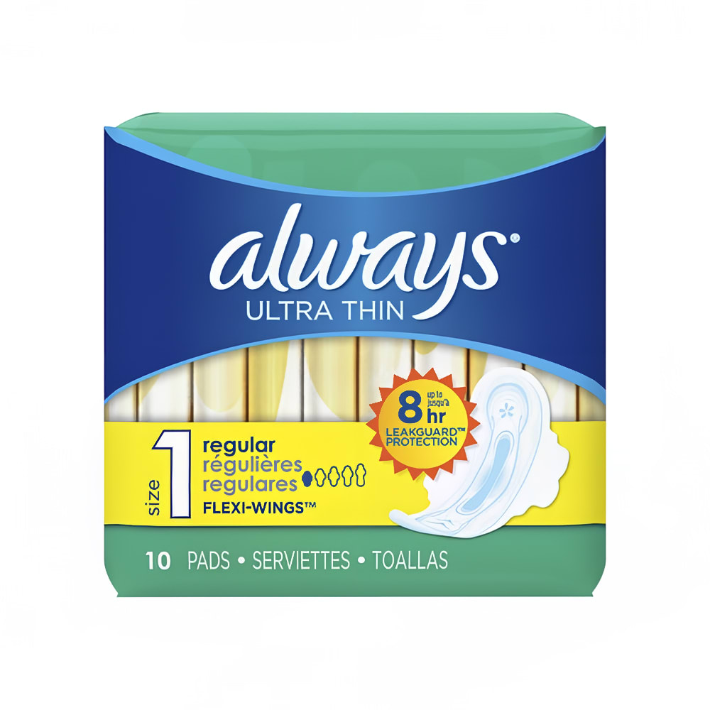 Procter & Gamble 34966 Always® Ultra Thin Pads w/ Wings - Regular, Unscented