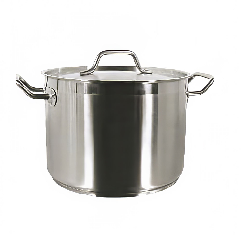 438-SLSPS080 80 qt Stainless Steel Stock Pot w/ Cover - Induction Ready