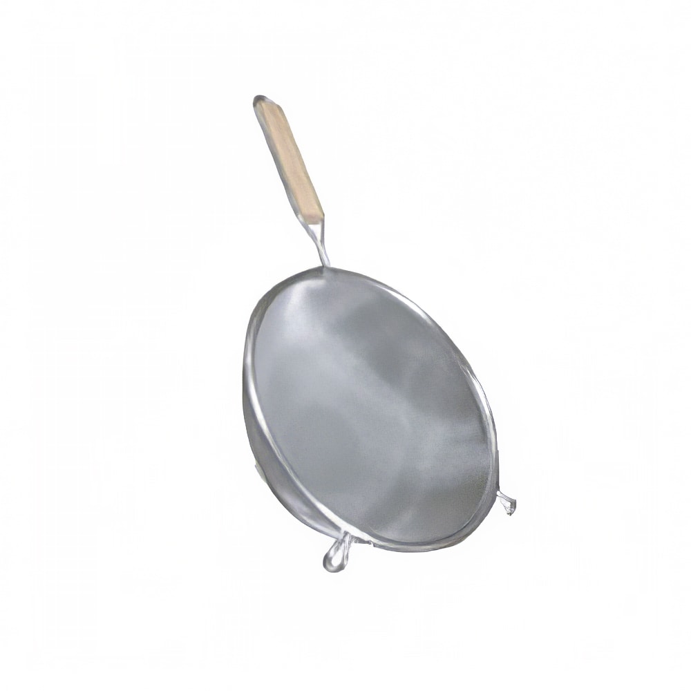 438-SLSTN5206 6" Strainer w/ Double Fine Mesh & Wooden Handle, Stainless
