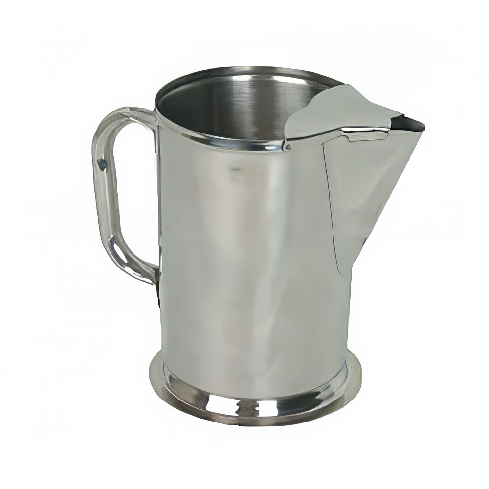 438-SLWP064 64 oz Stainless Steel Water Pitcher w/ Ice Guard, Mirror Finish