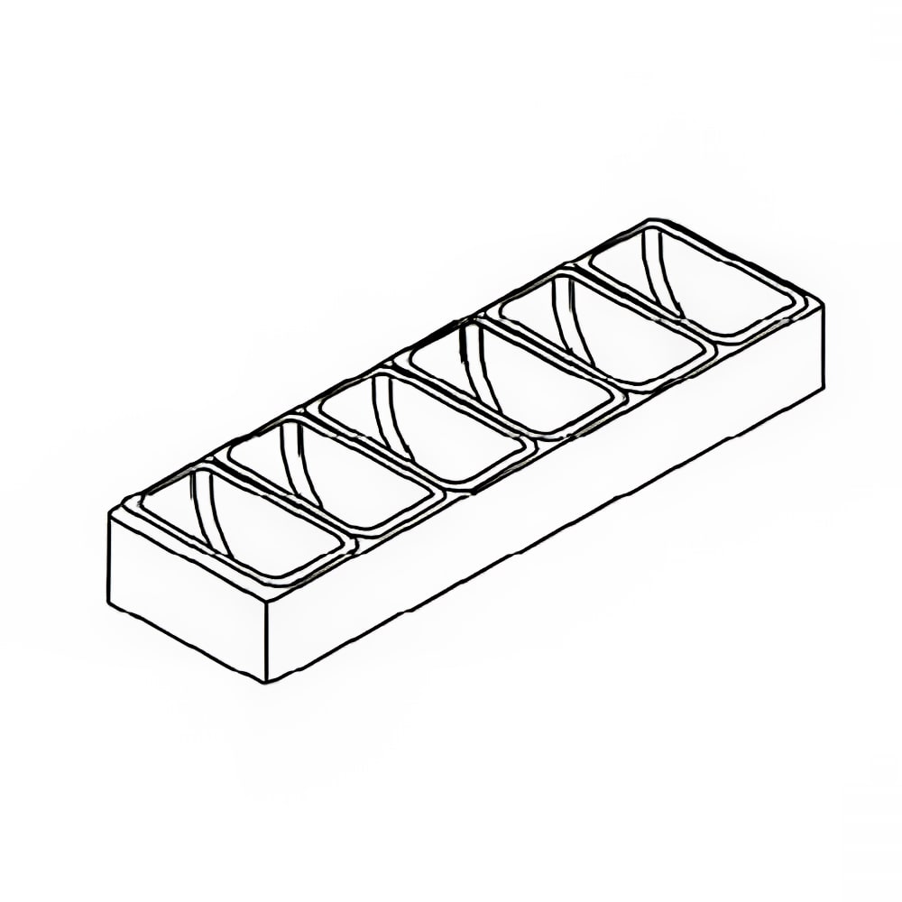 199-CC6 (6) Compartment Bar Garnish Tray