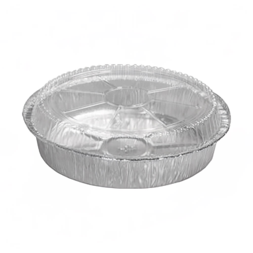 428-476120 Handi-Stax 9" Round Disposable Foil Pan w/ Dome Lid