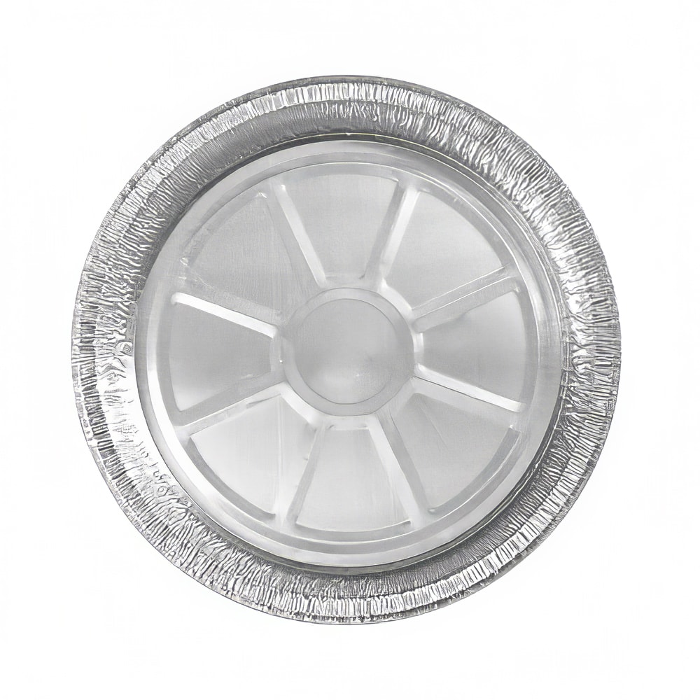 428-757975 Handi-Stax 7" Round Disposable Foil Pan w/ Foil Lid