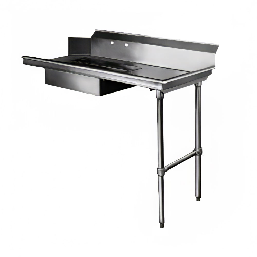 527-SR48 48" Straight Dish Table - Right to Left, (1) 20" x 20" x 5" Sink Bow...
