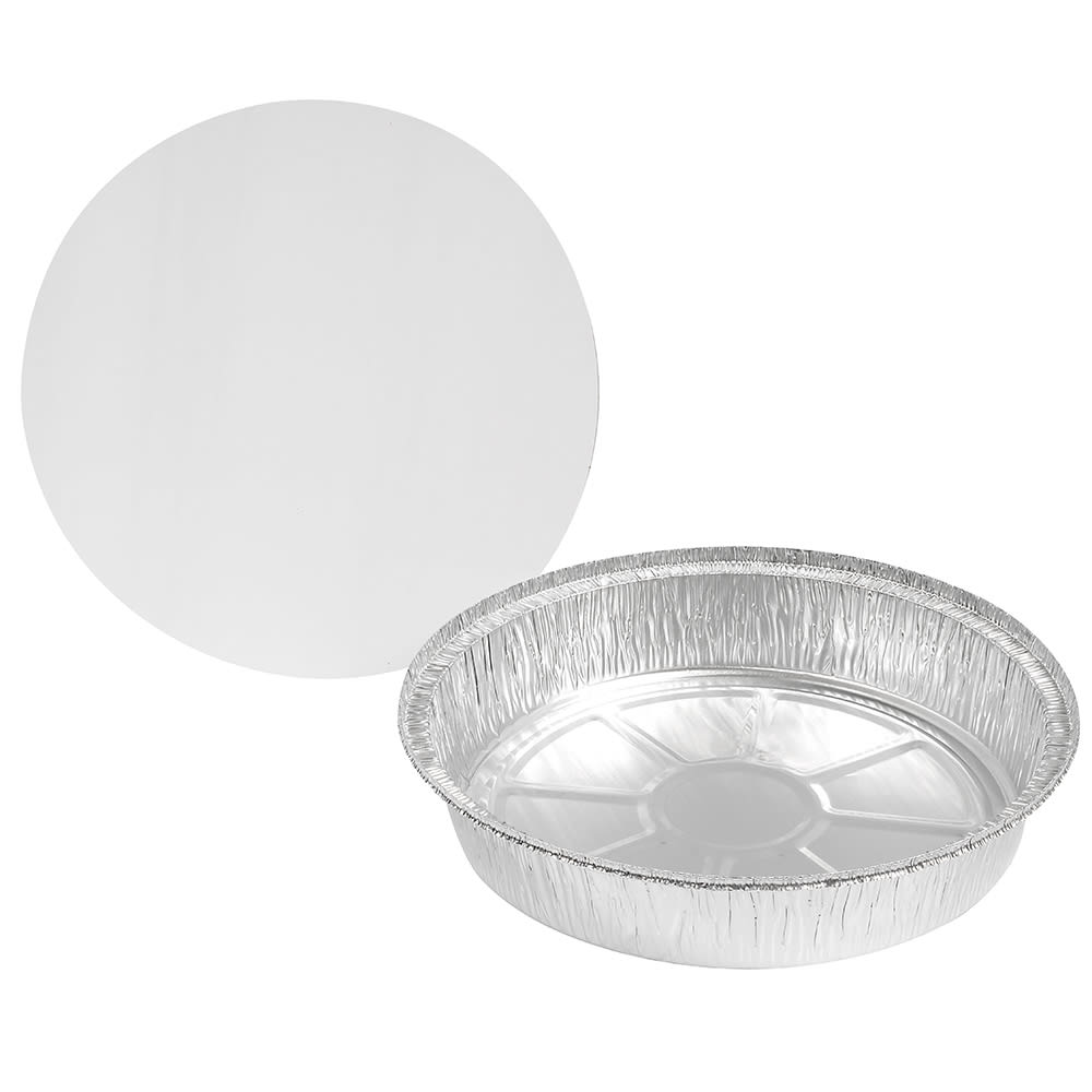 428-505117 Handi-Stax 7" Round Disposable Foil Pan w/ Board Lid